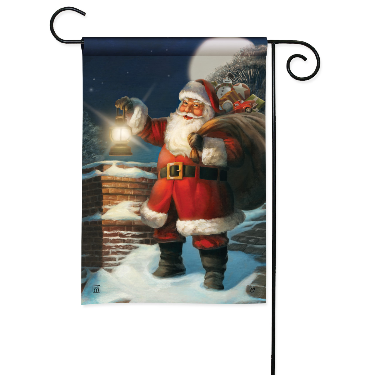 Here Comes Santa Claus Garden Flag thumbnail