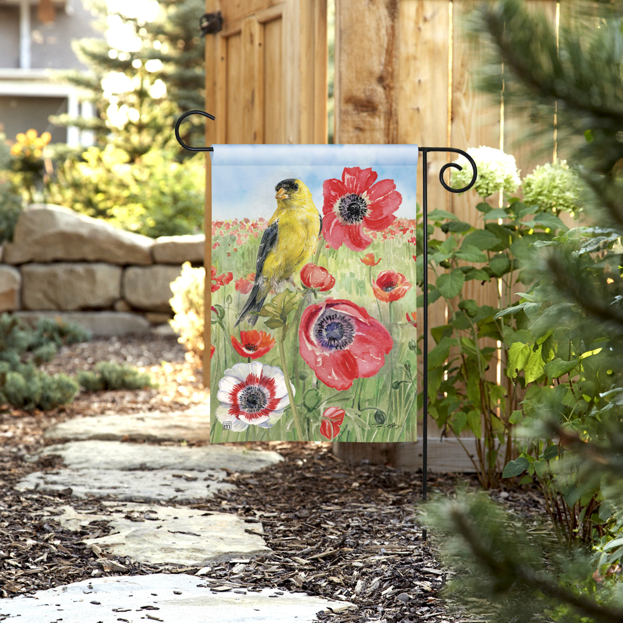Poppy Field Garden Flag thumbnail