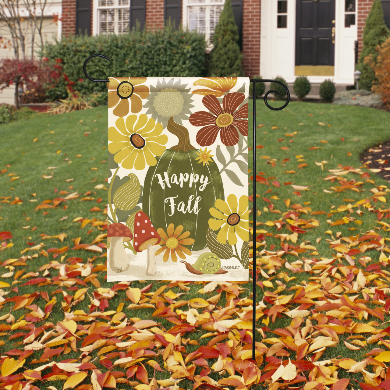 Happy Pumpkin Garden Flag thumbnail