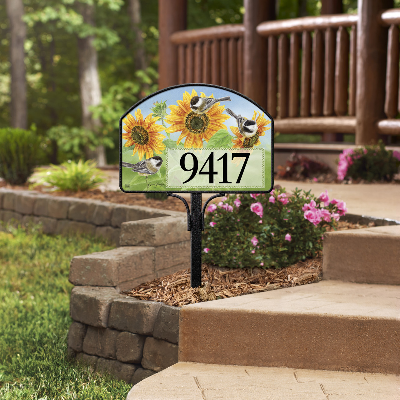 Sunflowers and Chickadees Yard DeSign thumbnail