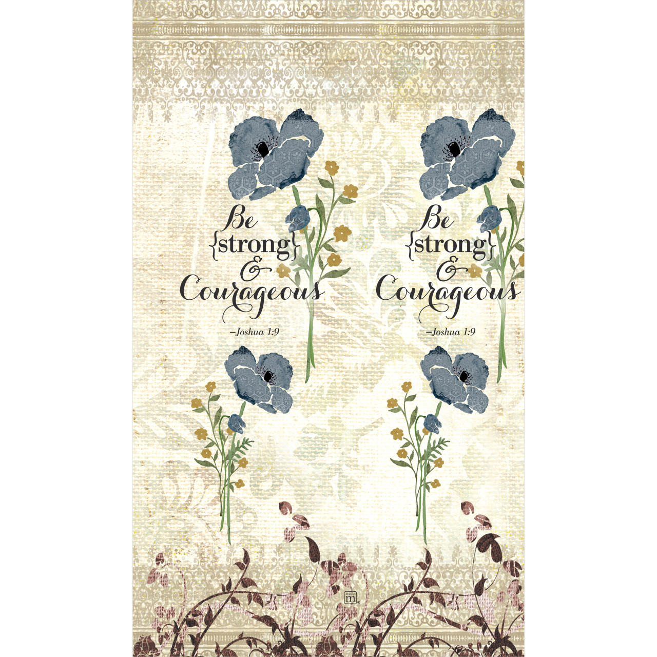 Be strong and courageous - Joshua 1:9 13" Mini Art Pole thumbnail