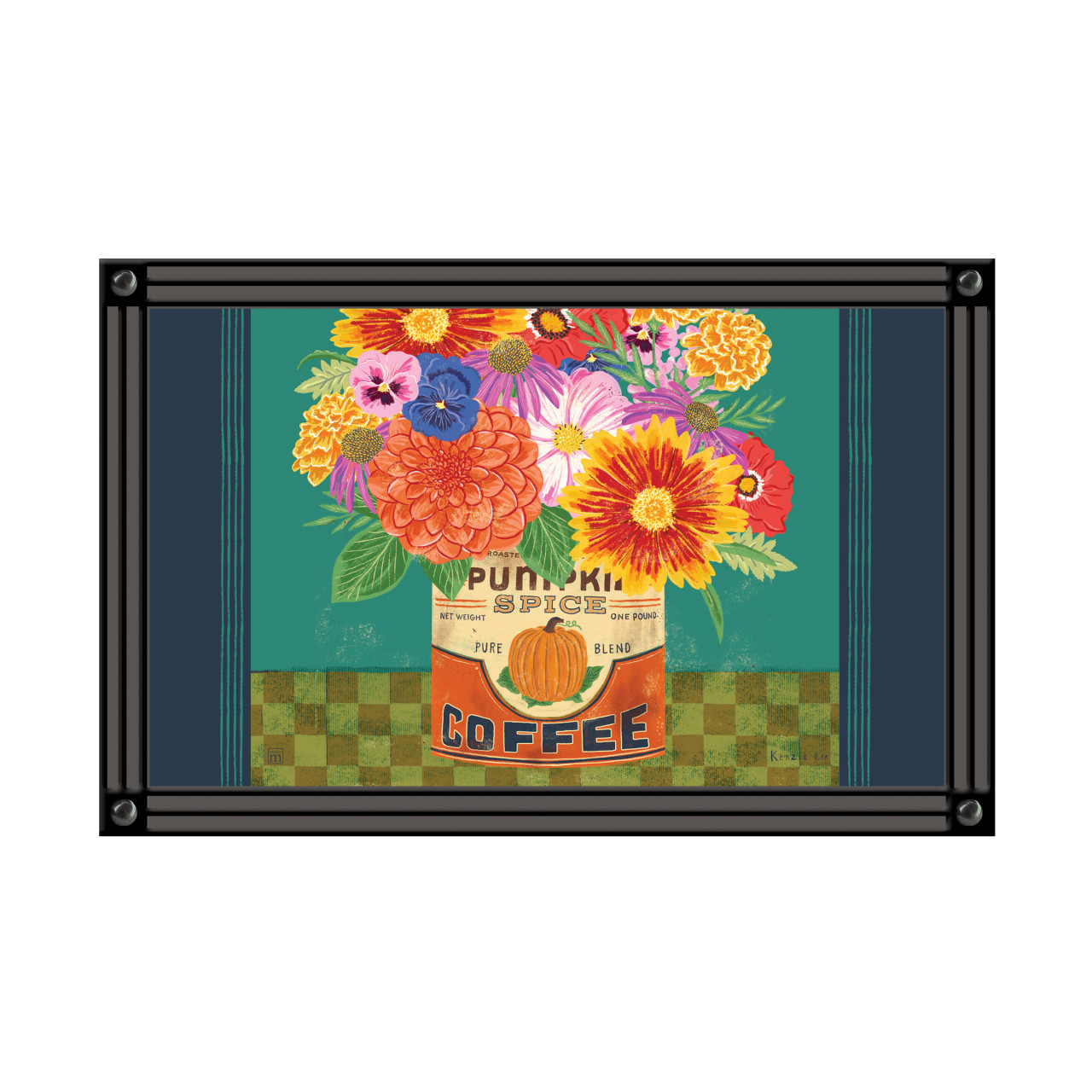 Autumn Floral in Coffee Can MatMate thumbnail