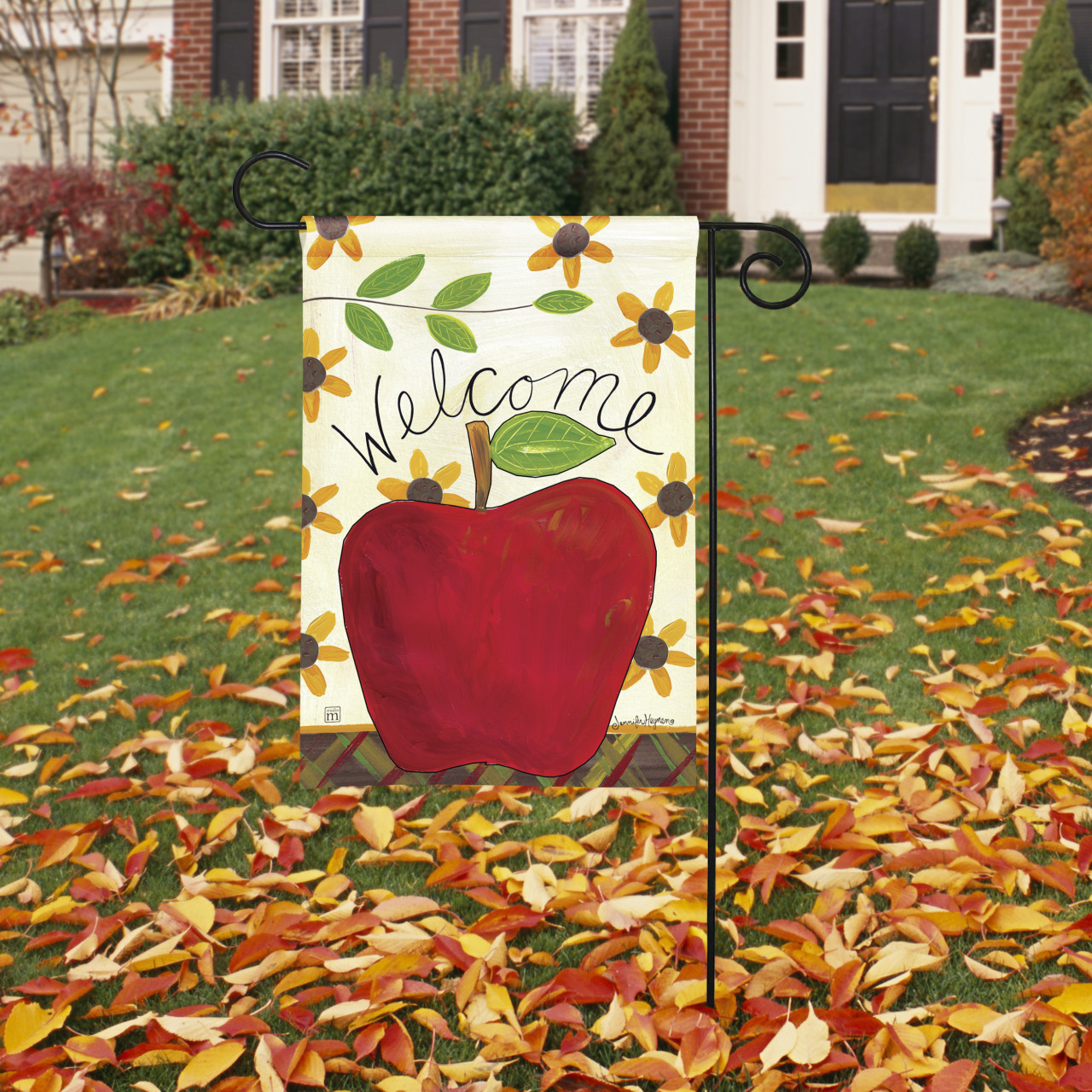 Apples and Sunflowers Garden Flag thumbnail