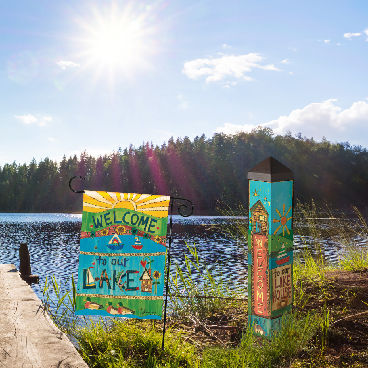 Live Love Lake Garden Flag thumbnail