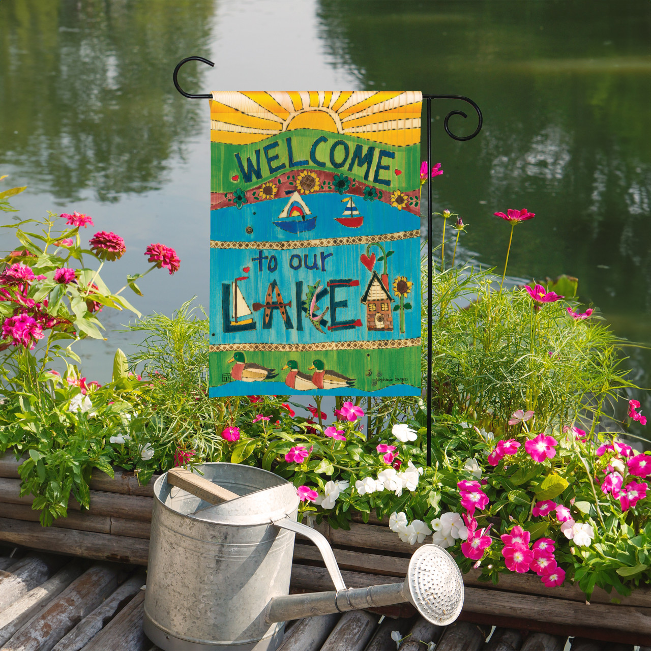 Live Love Lake Garden Flag thumbnail