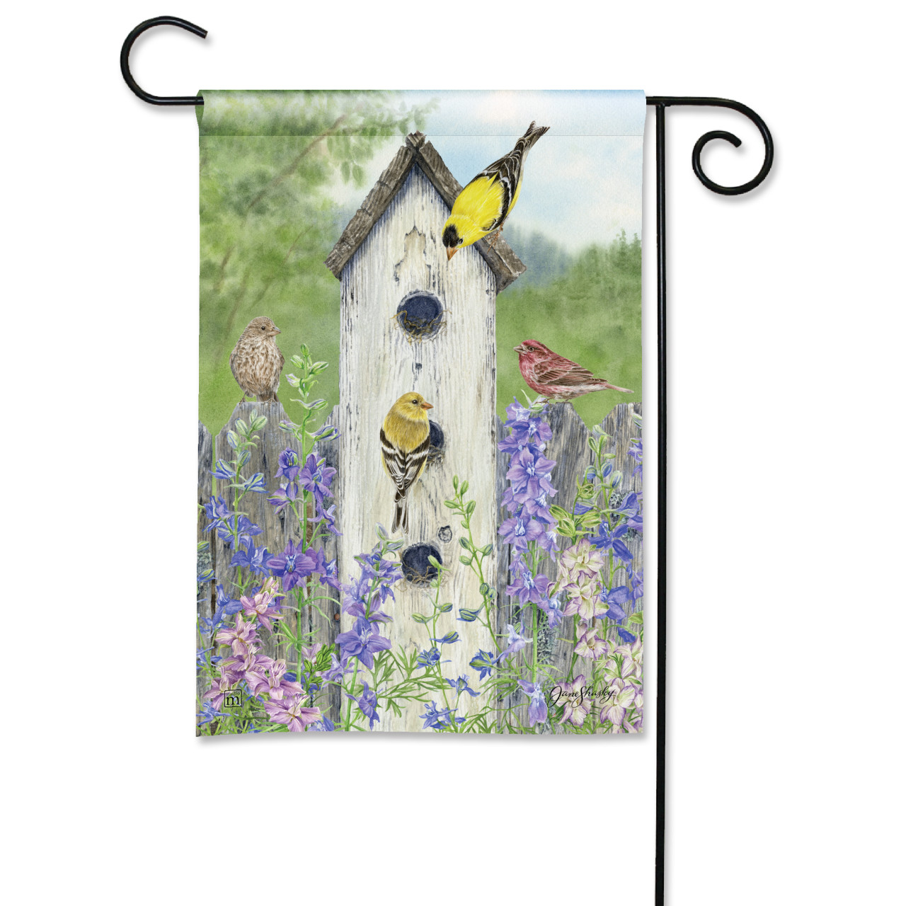 Country Birdhouse Garden Flag thumbnail