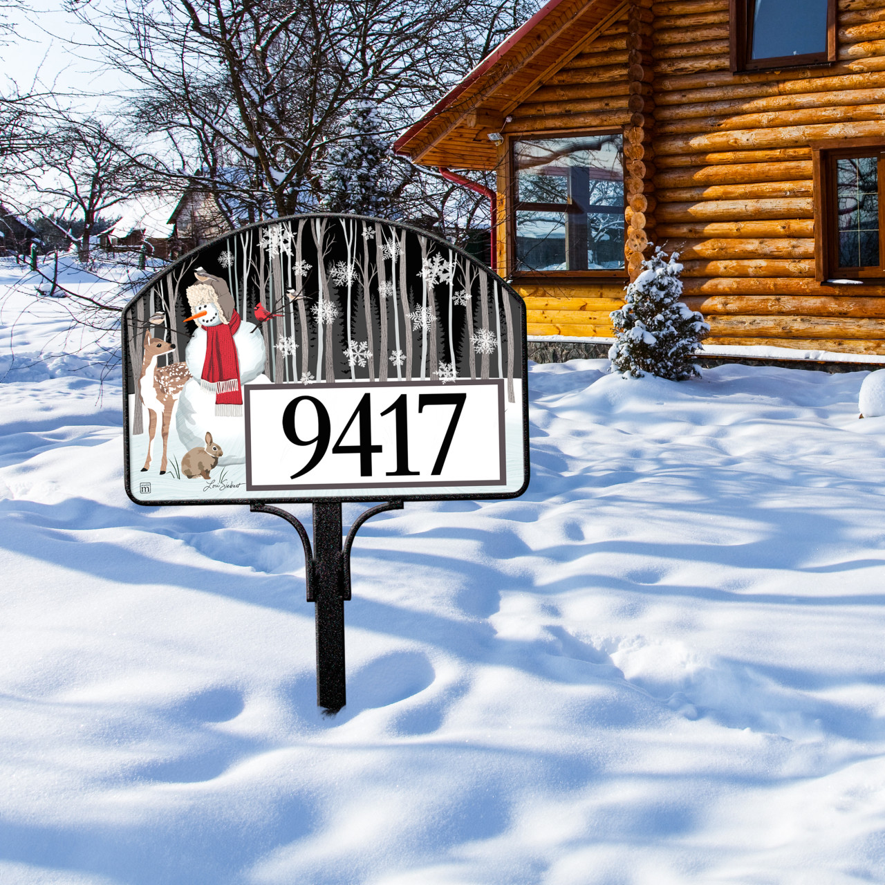 Nature Sings Snowman Yard DeSign thumbnail