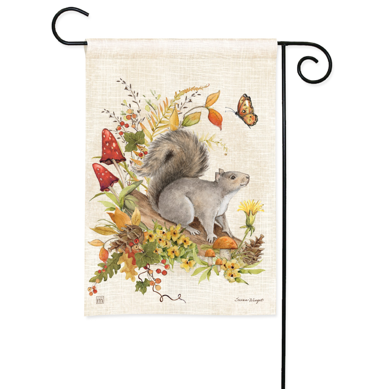 Fall Squirrel Garden Flag thumbnail