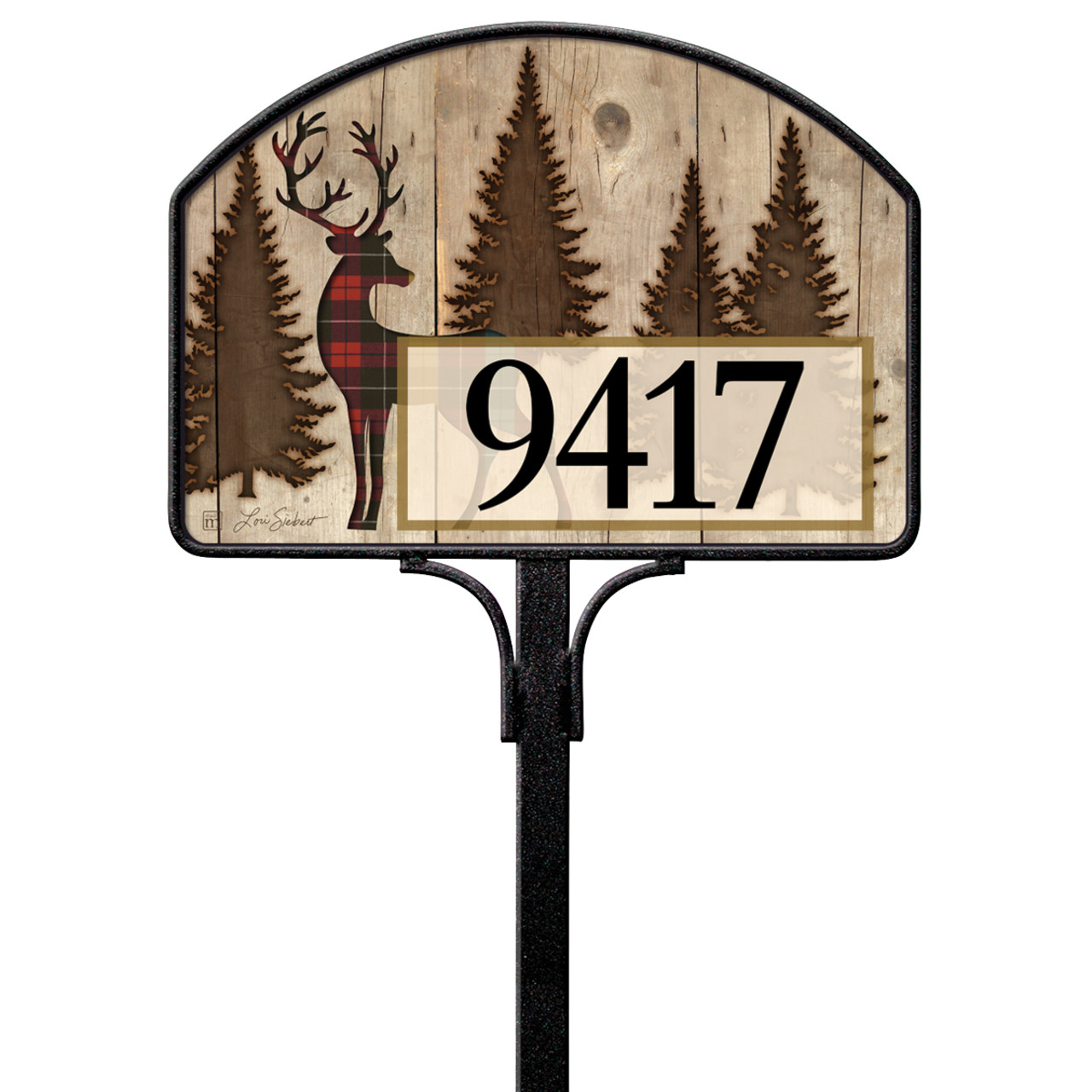 Plaid Deer Silhouette Yard DeSign thumbnail