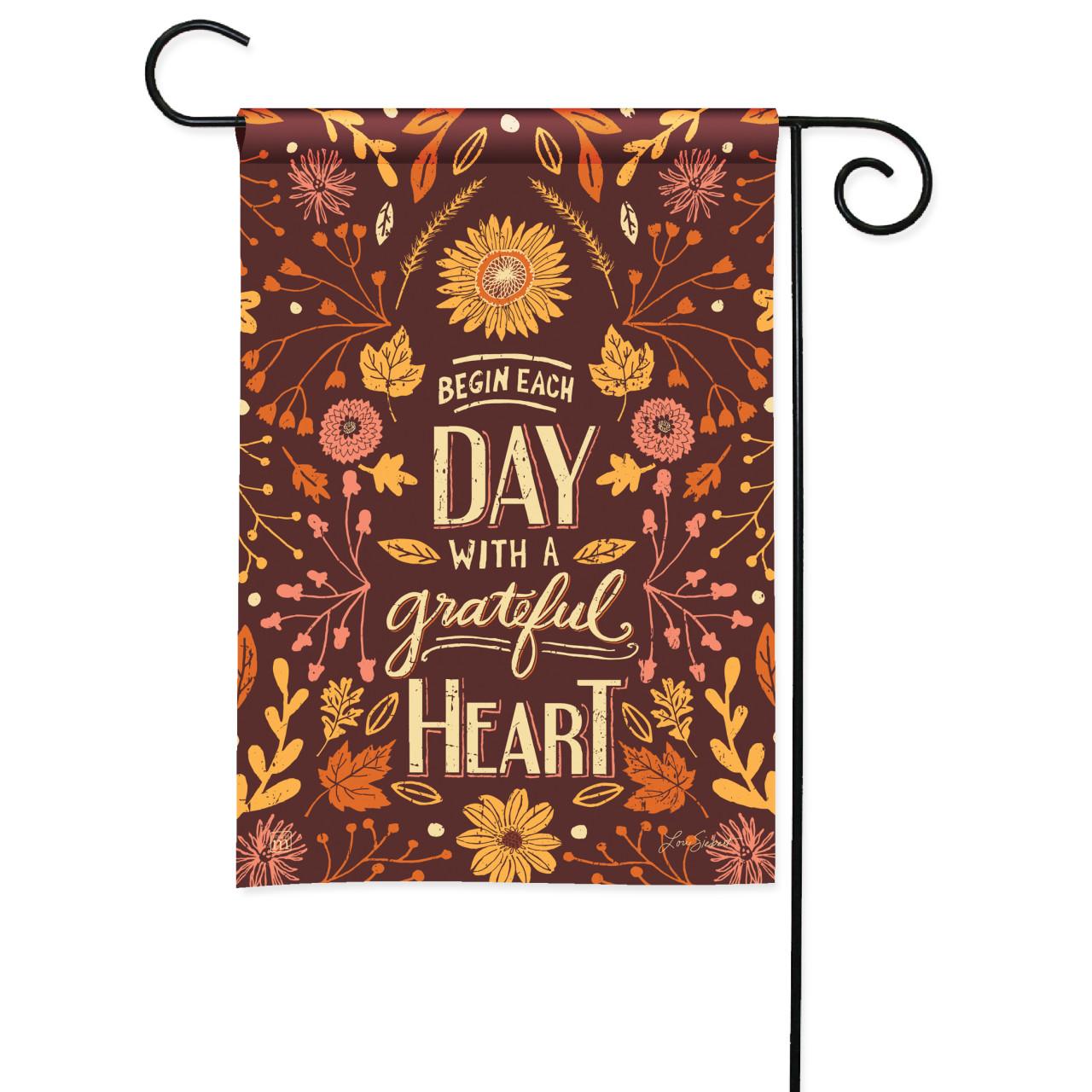Harvest Blessings and Florals Garden Flag thumbnail