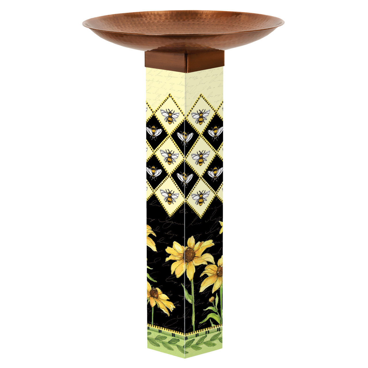 Busy Bees Bird Bath w/ST9021 Copper Topper thumbnail
