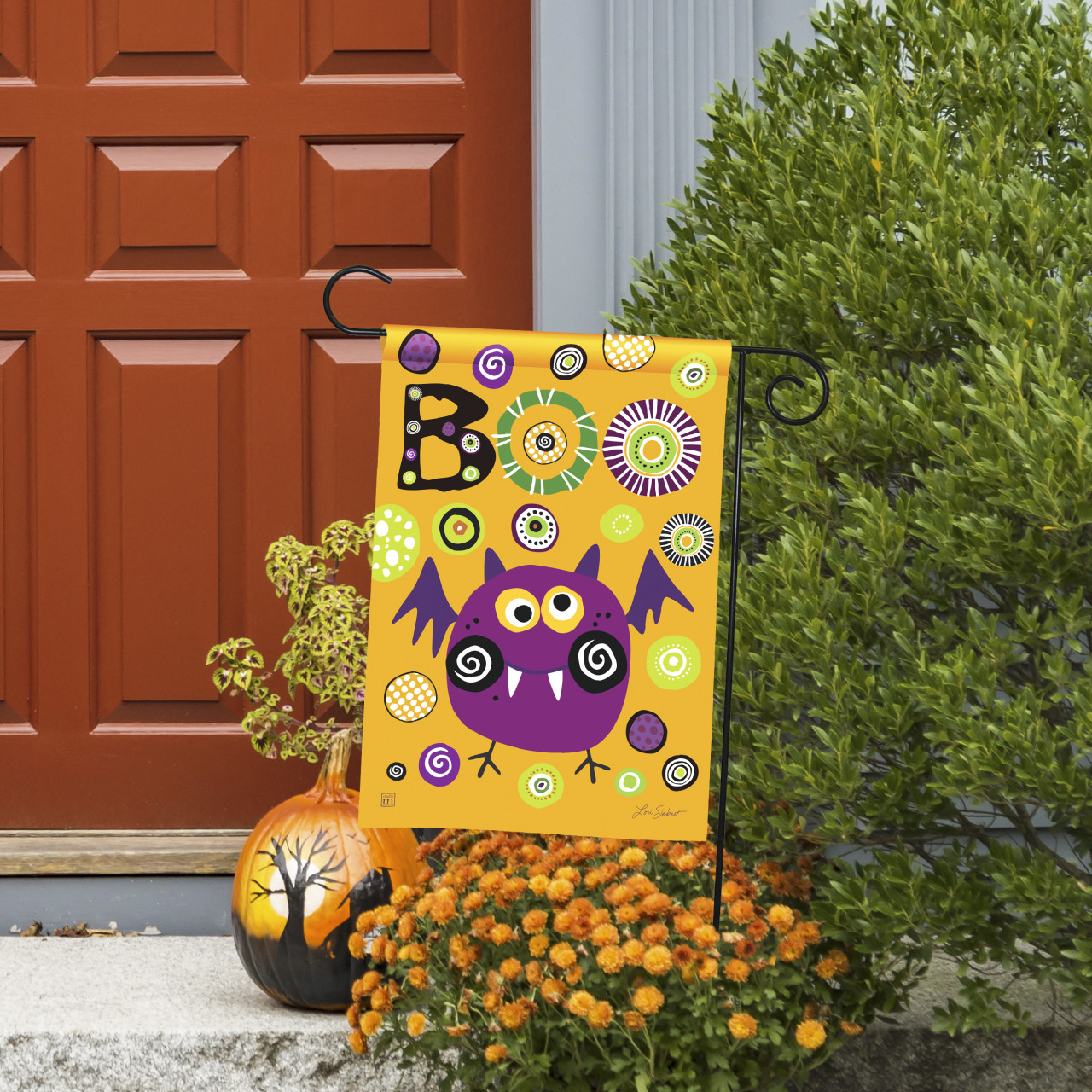 Halloween Polka Dot Party Garden Flag thumbnail