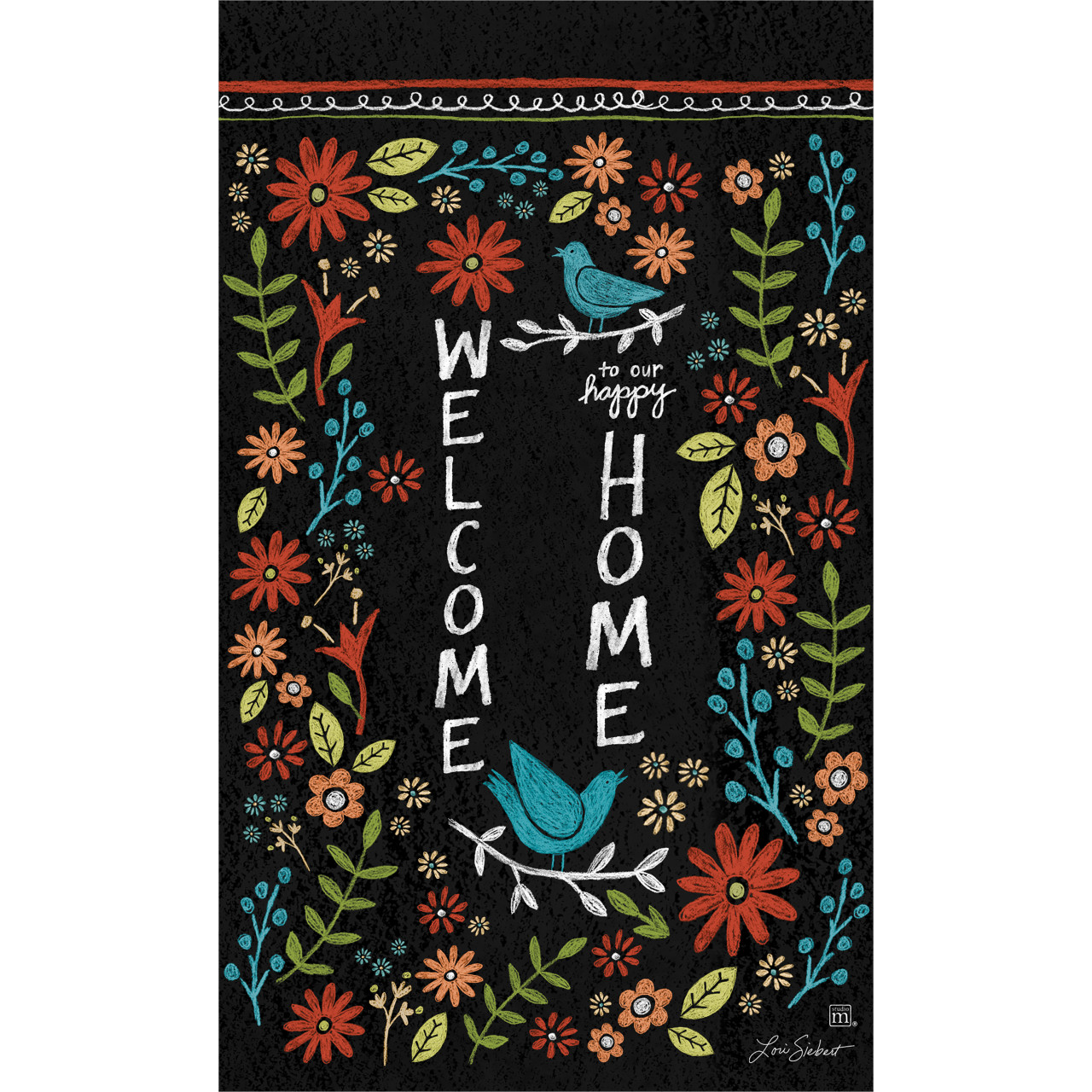 Chalkboard Floral 10" Mini Art Pole thumbnail