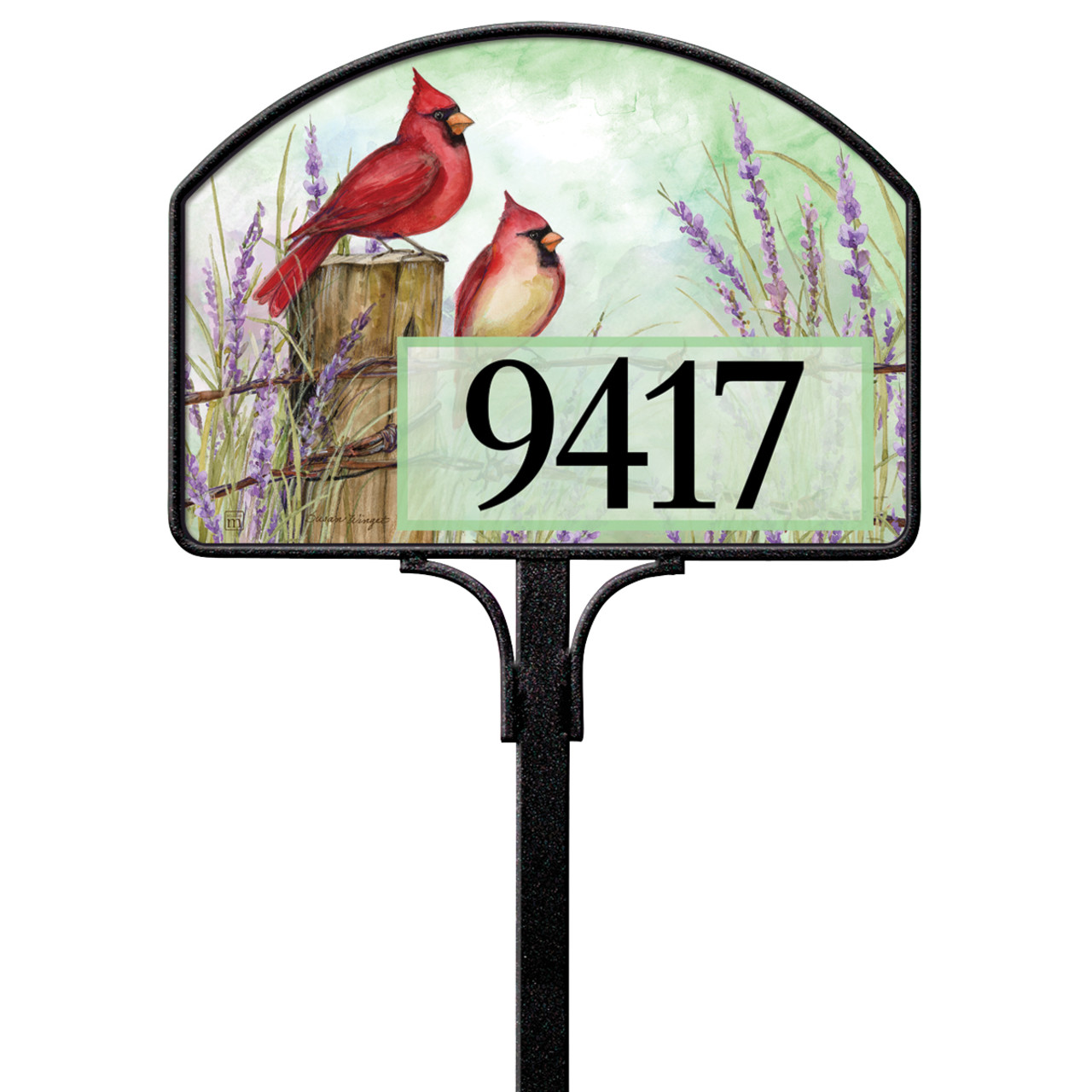 Cardinals on Wire Fence Yard DeSign thumbnail