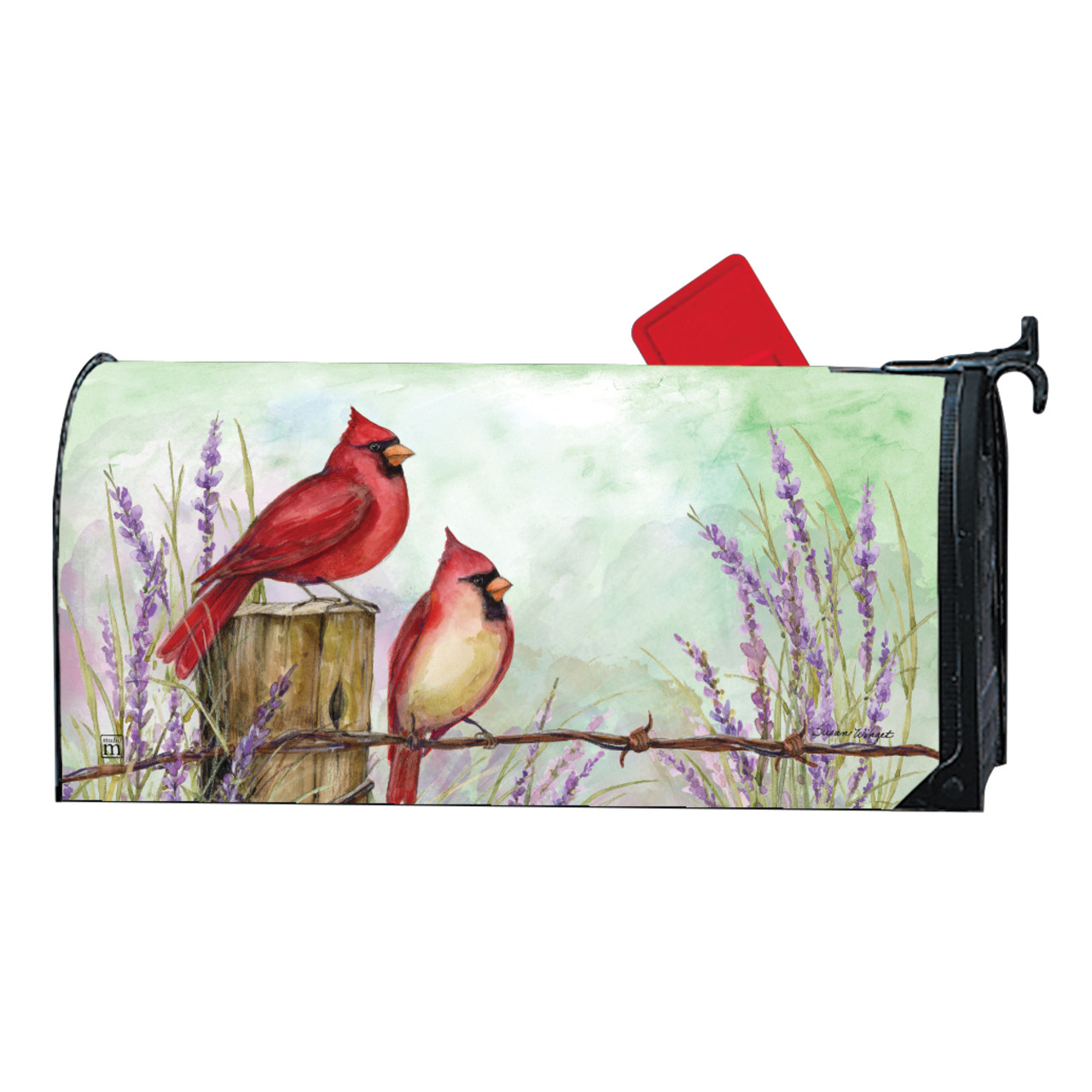 Cardinals on Wire Fence MailWrap thumbnail