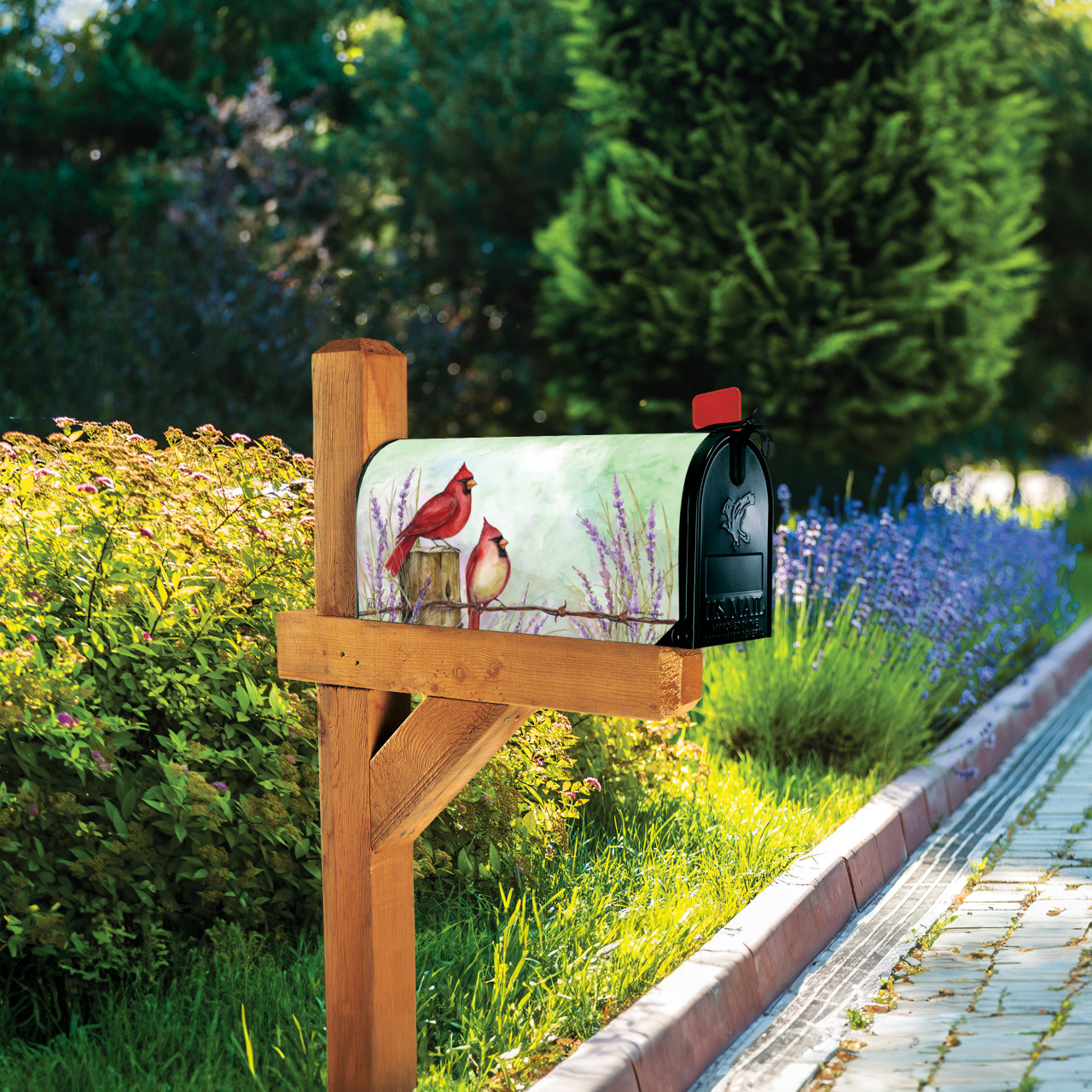 Cardinals on Wire Fence MailWrap thumbnail