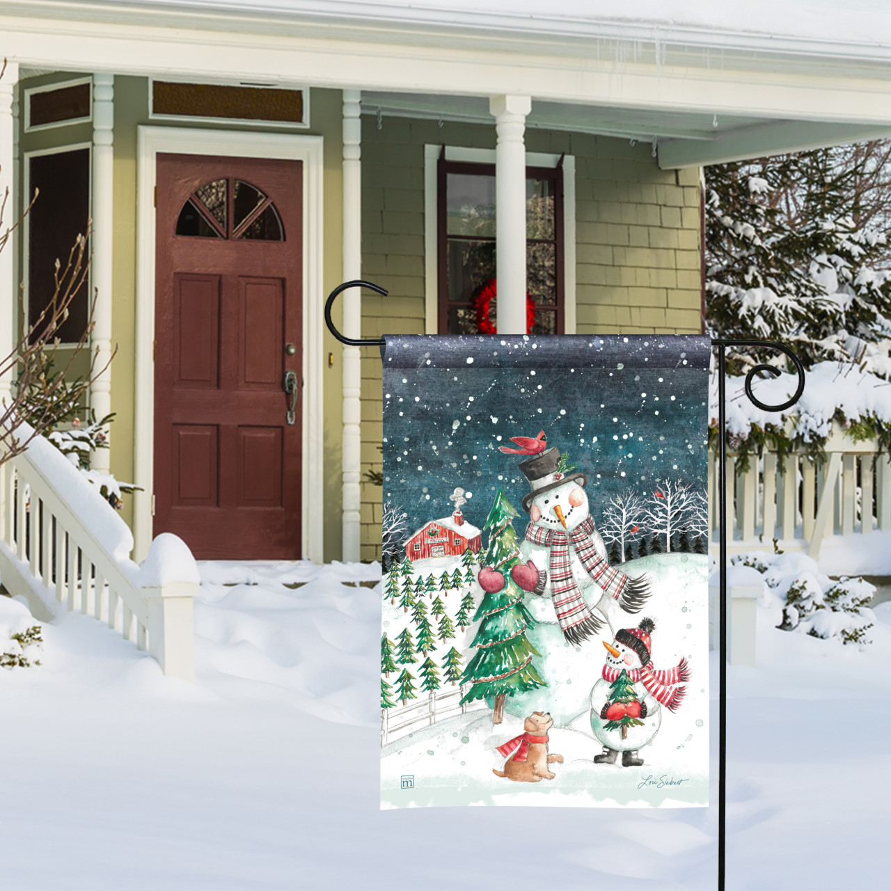 Making Memories Snowmen Garden Flag thumbnail