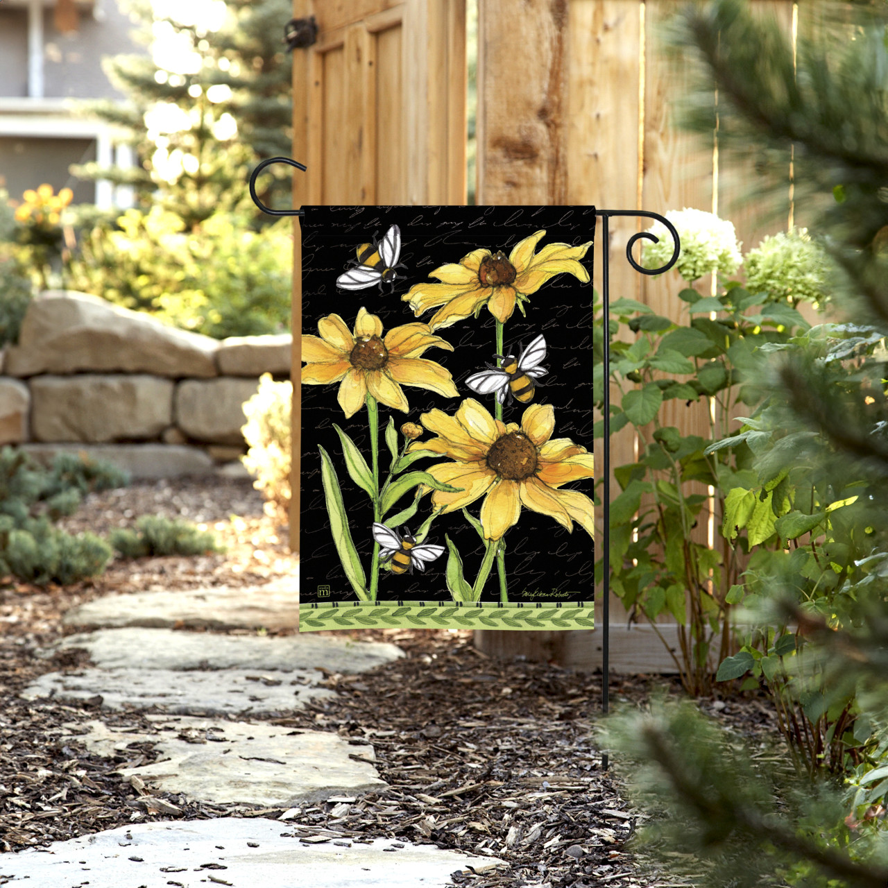 Busy Bees Garden Flag thumbnail
