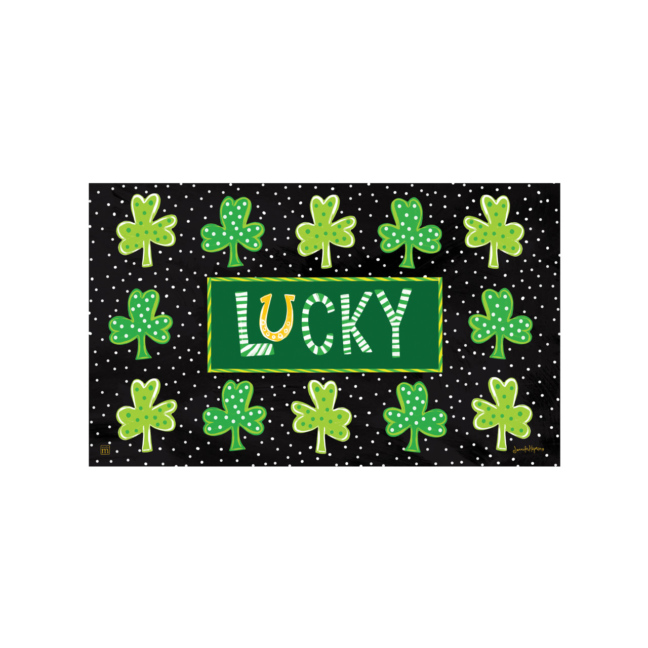 Lucky Horse Shoe & Shamrocks MatMate thumbnail