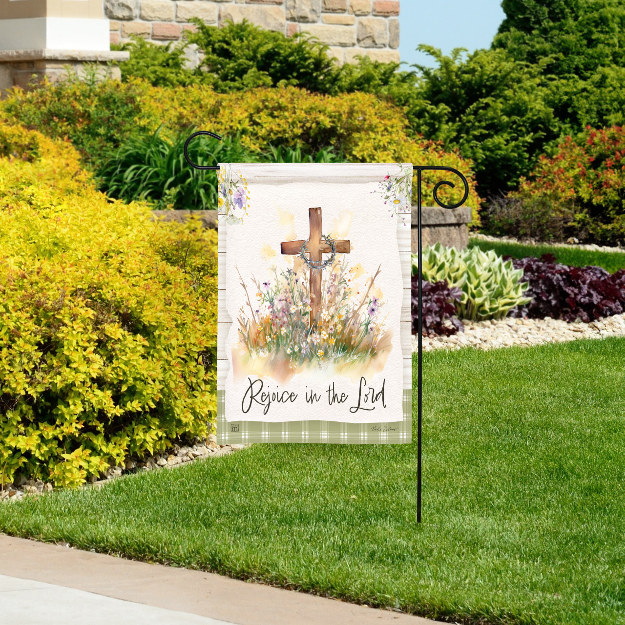 Rejoice in the Lord Garden Flag thumbnail