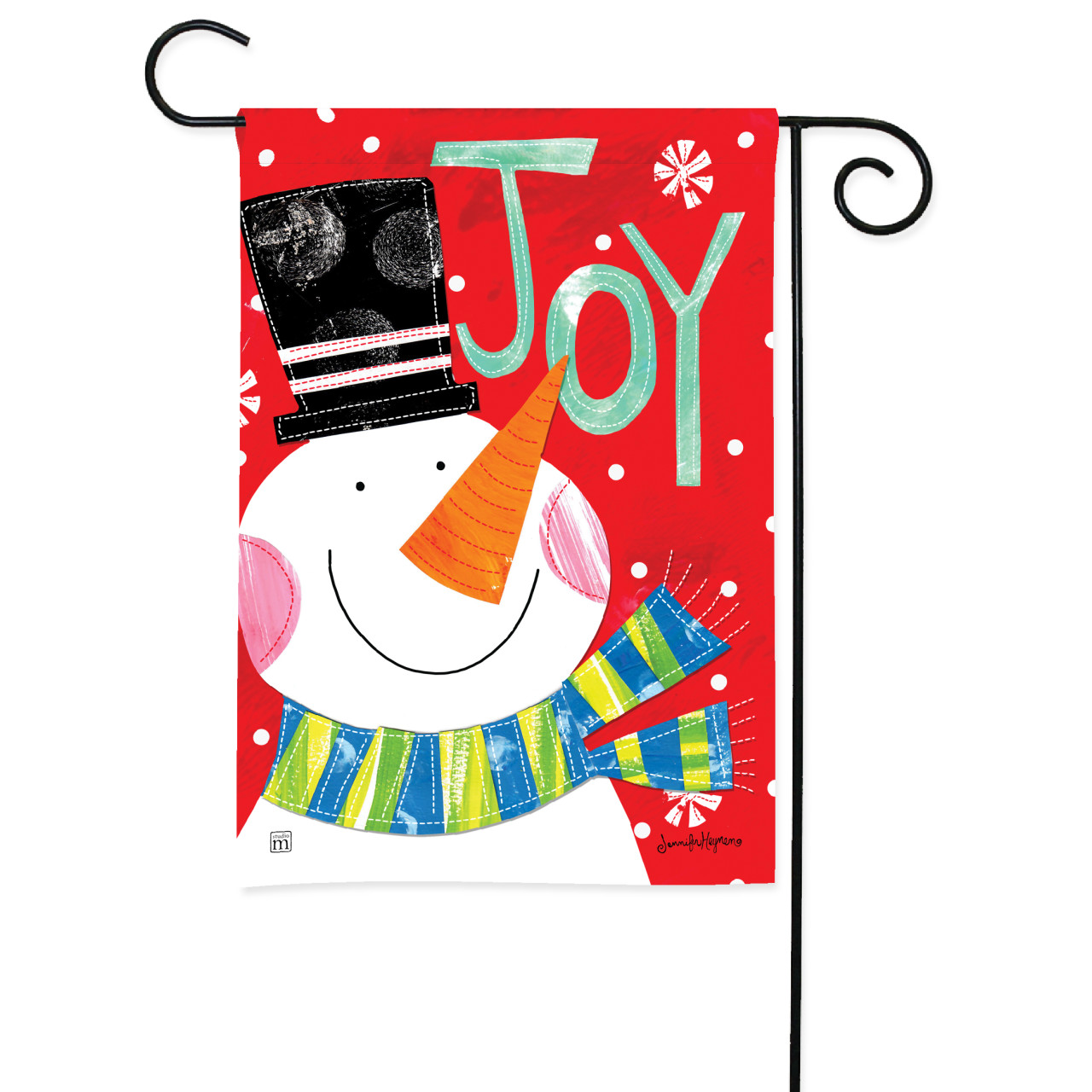 Joy Snowman Garden Flag thumbnail