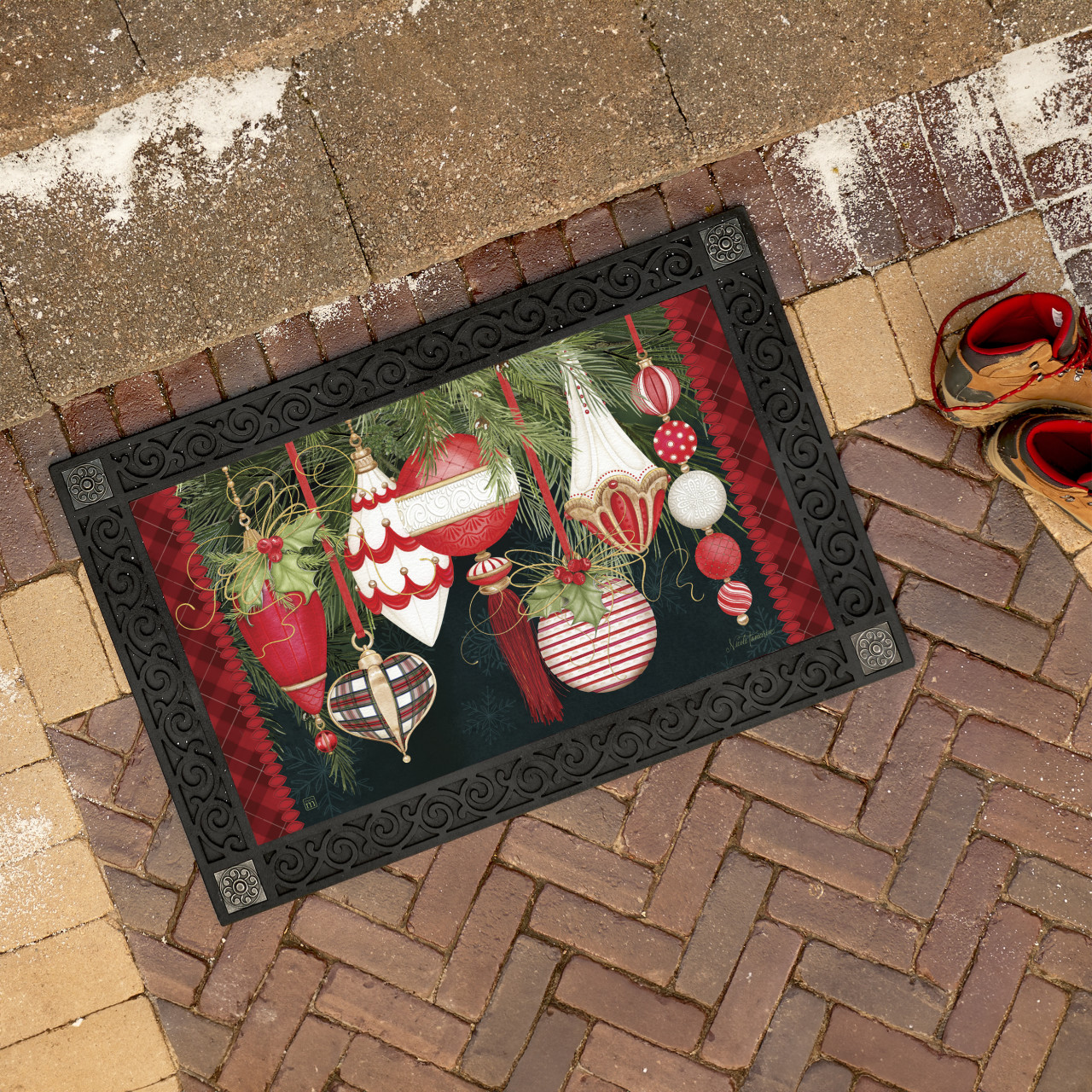 Peppermint Wishes Ornaments MatMate thumbnail
