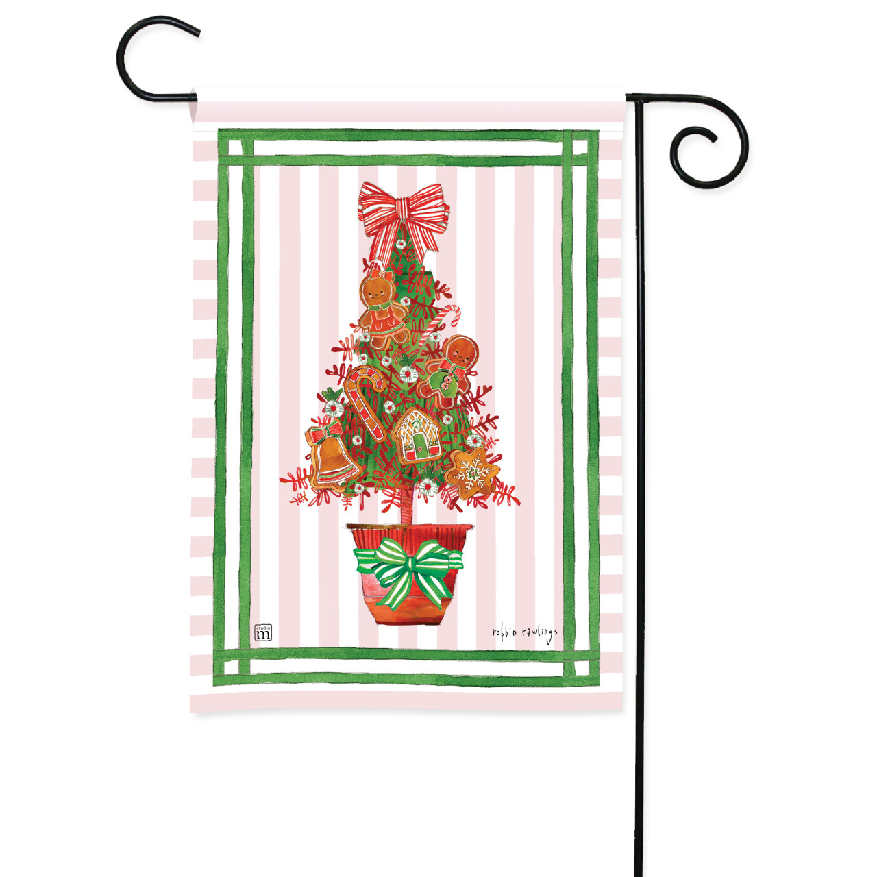 Holiday Gingerbread Garden Flag thumbnail