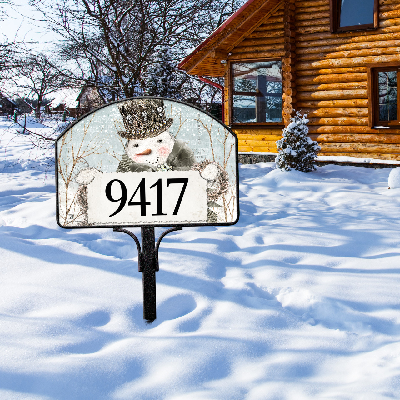 Sparkle and Joy Snowman Yard DeSign thumbnail