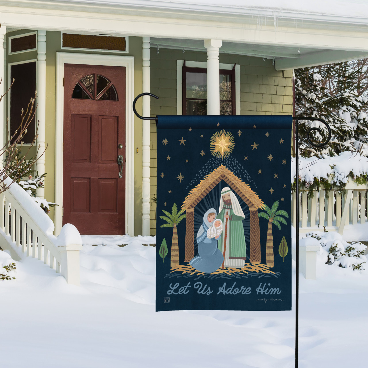 Starlit Reverence Garden Flag thumbnail