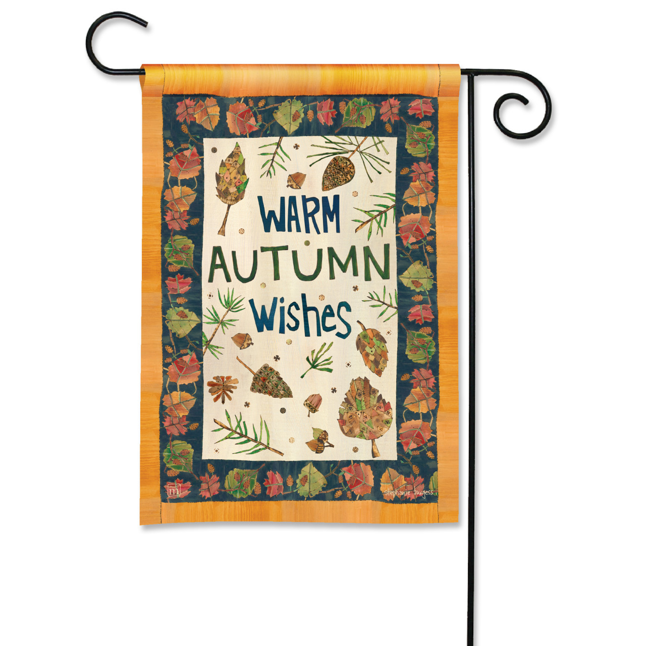Warm Autumn Wishes Garden Flag thumbnail