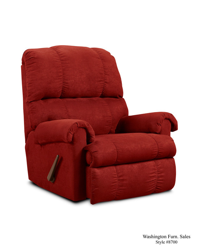 8700 Red Microfiber Rocker Recliner COLLECTION by Happy Home
