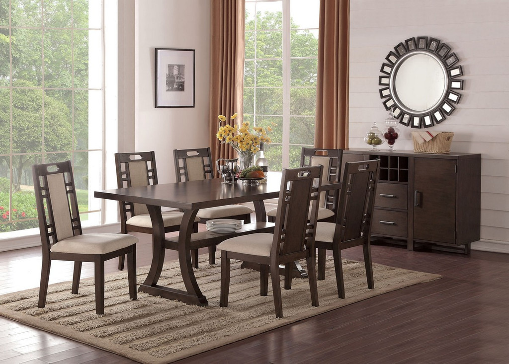 F2379 CURVED LEG SUPPORTS DINING TABLE COLLECTION by UPDATED
