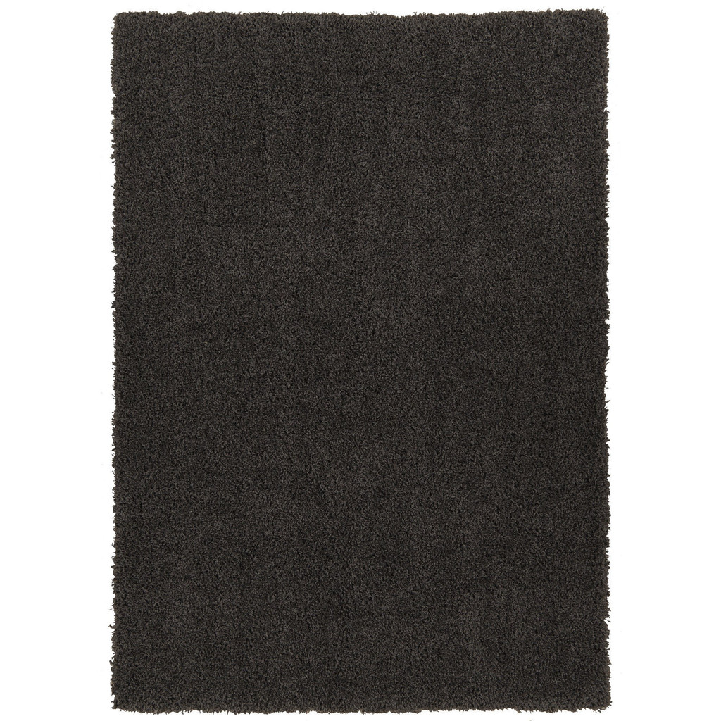 Cozy2764 5x7 Cozy Solid Dark Grey Shag Area Rug By Km Rugs