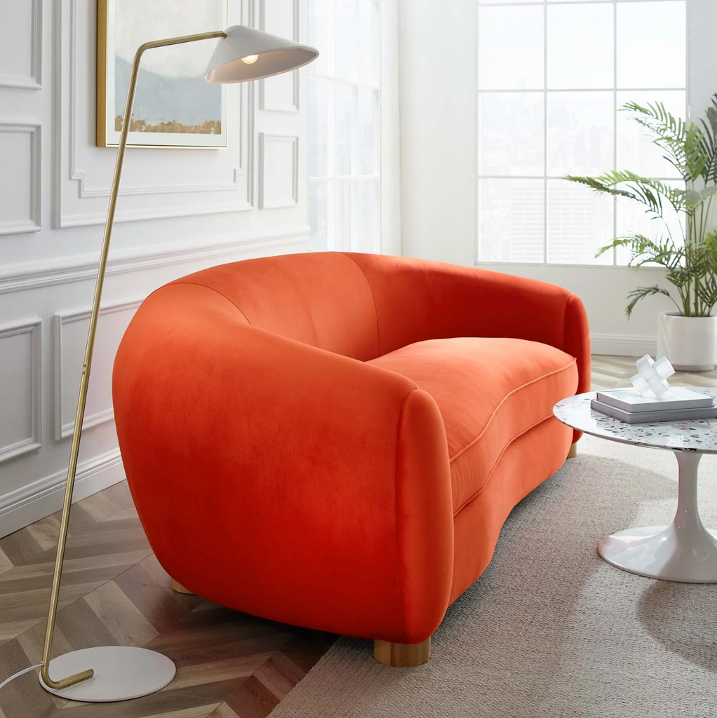 What color sofa with white walls 