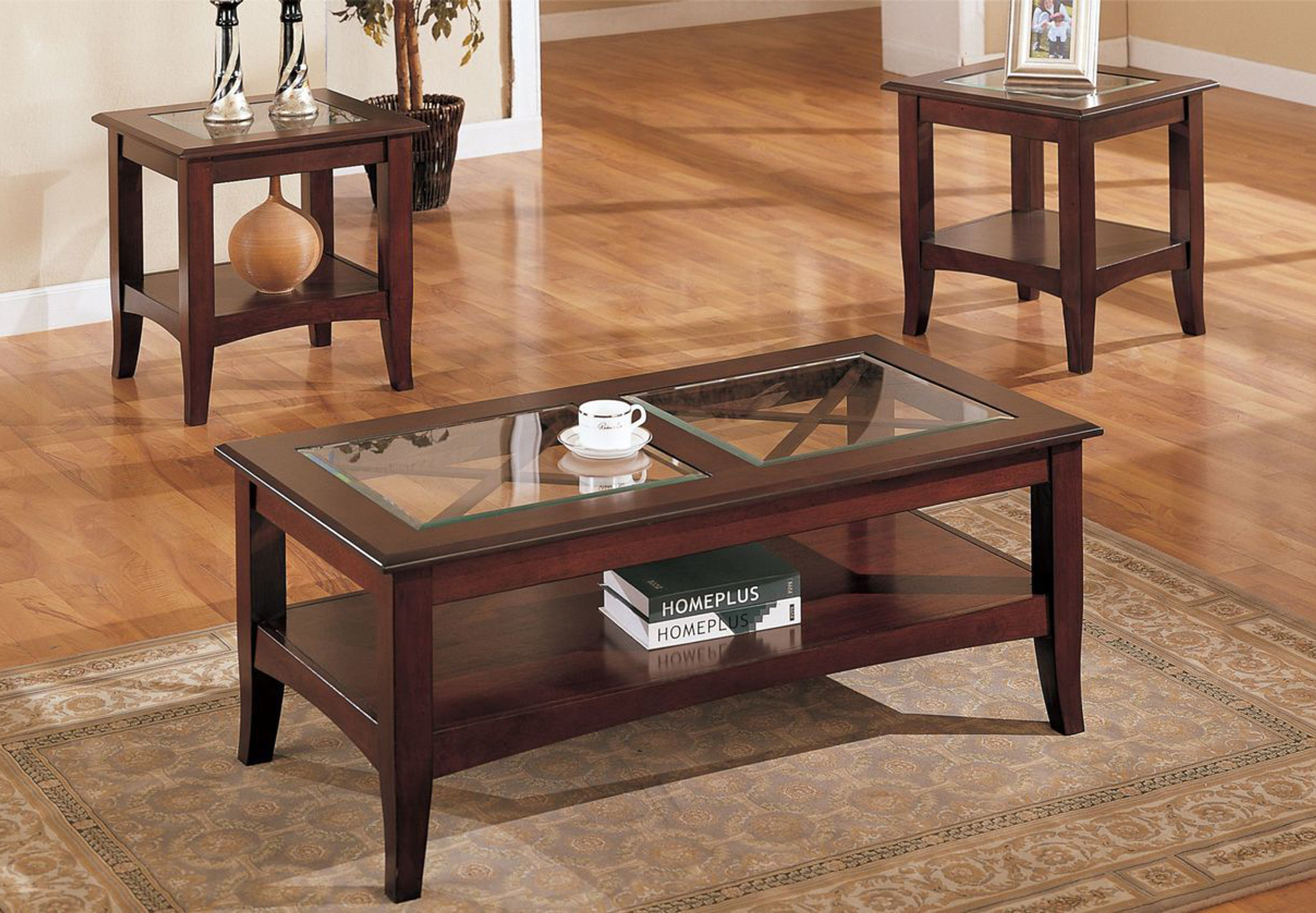 dark cherry coffee table set