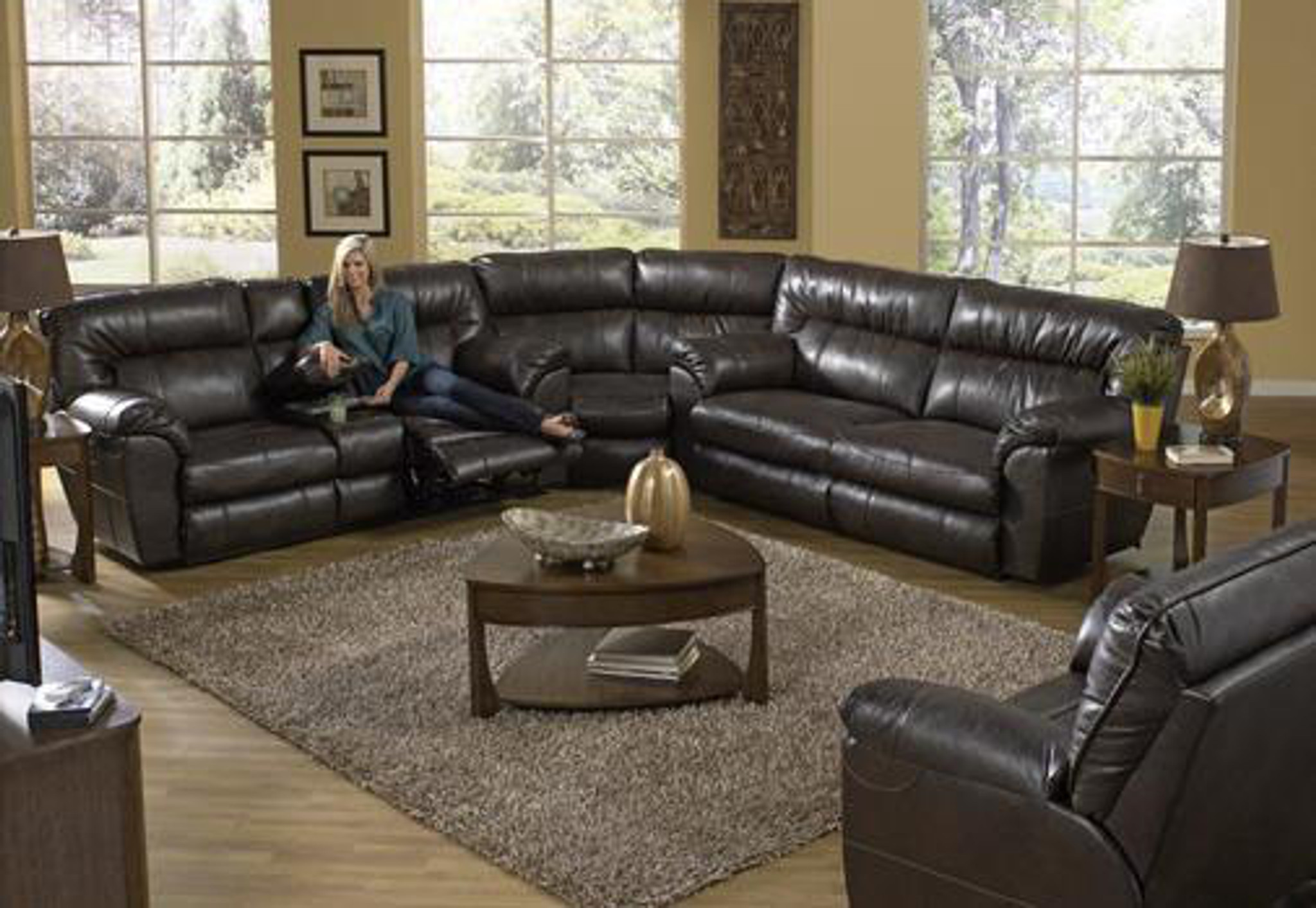 catnapper sectional sofas with recliners