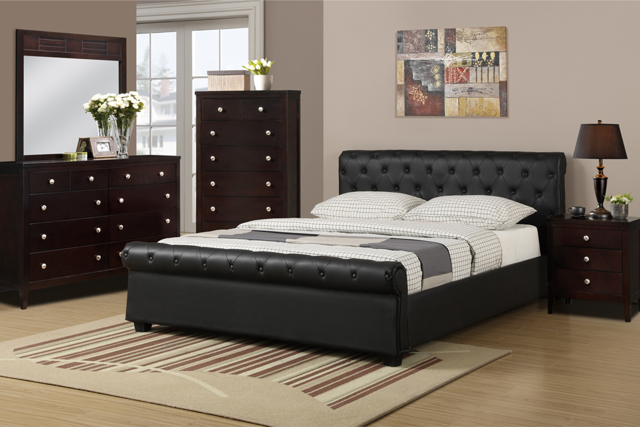 Kassa Mall Home Furniture F9246f Q Accented Full Queen Size