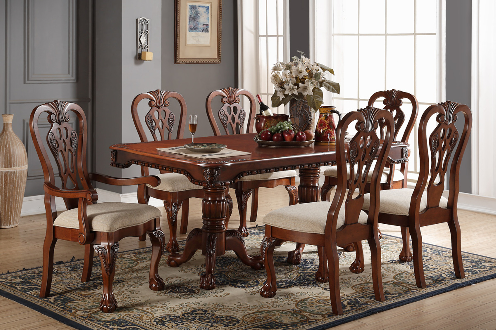 wooden dining room arm chairs