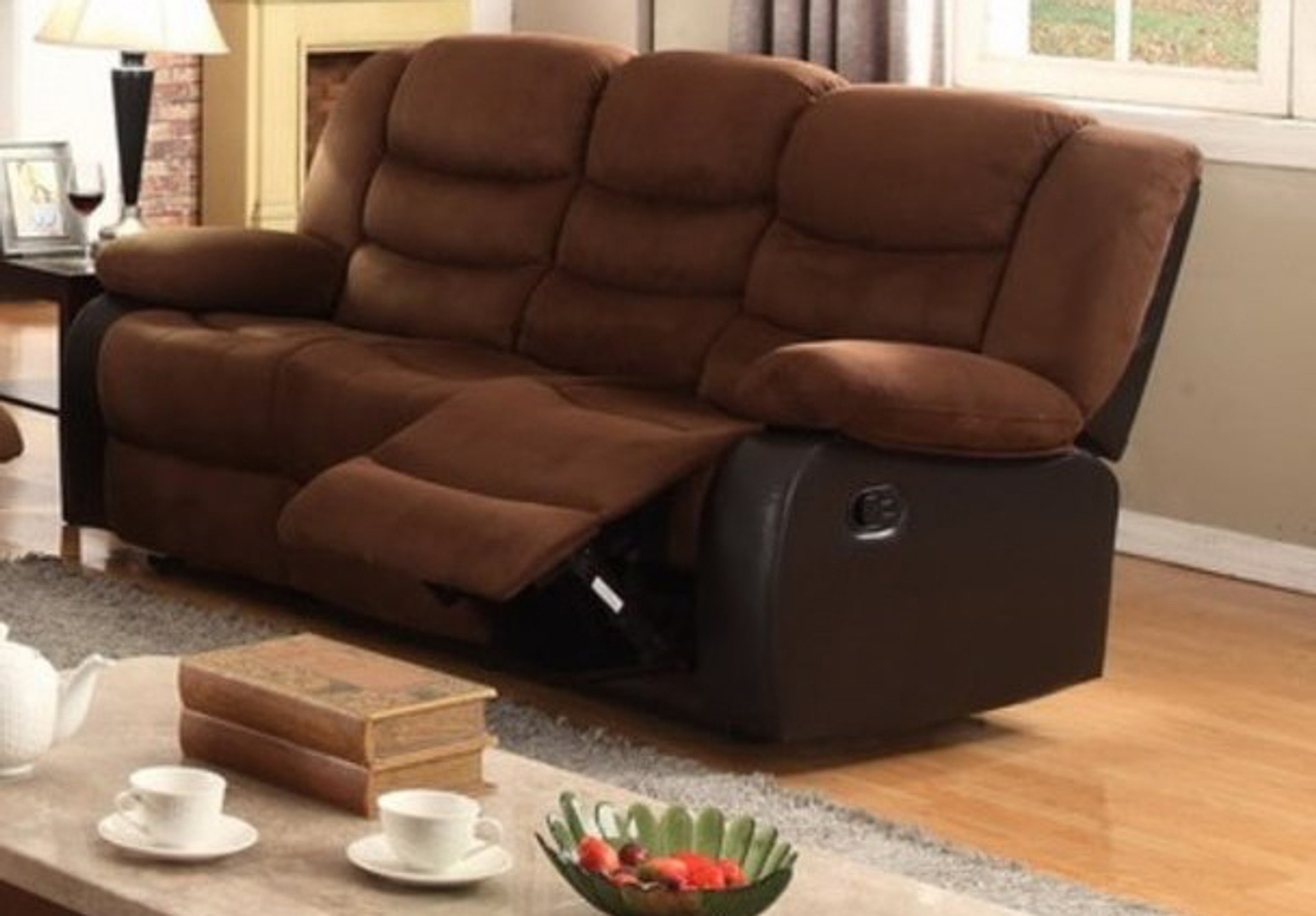 microfiber reclining sofa