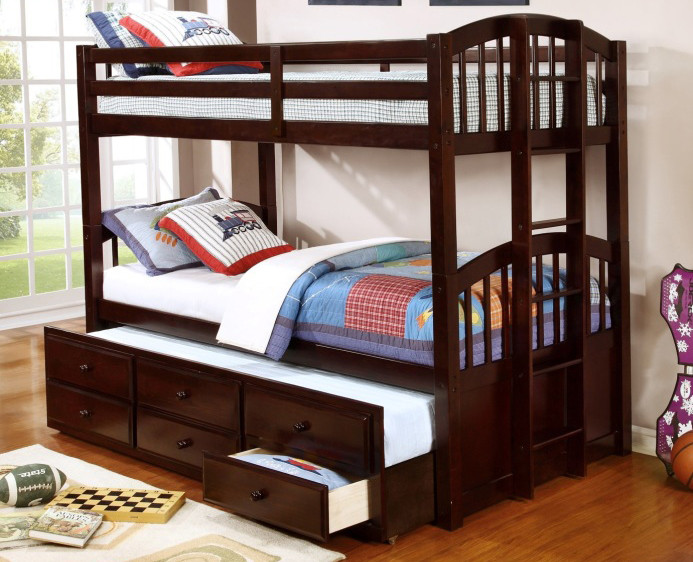 Hh4000 Twin Over Twin Bunk Bed With Trundle And Drawers Collection