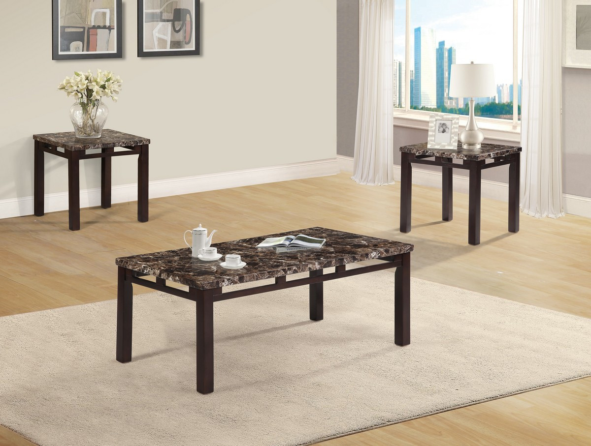 F3150-3 PCS FABRIZIO COFFEE TABLE SET By Poundex