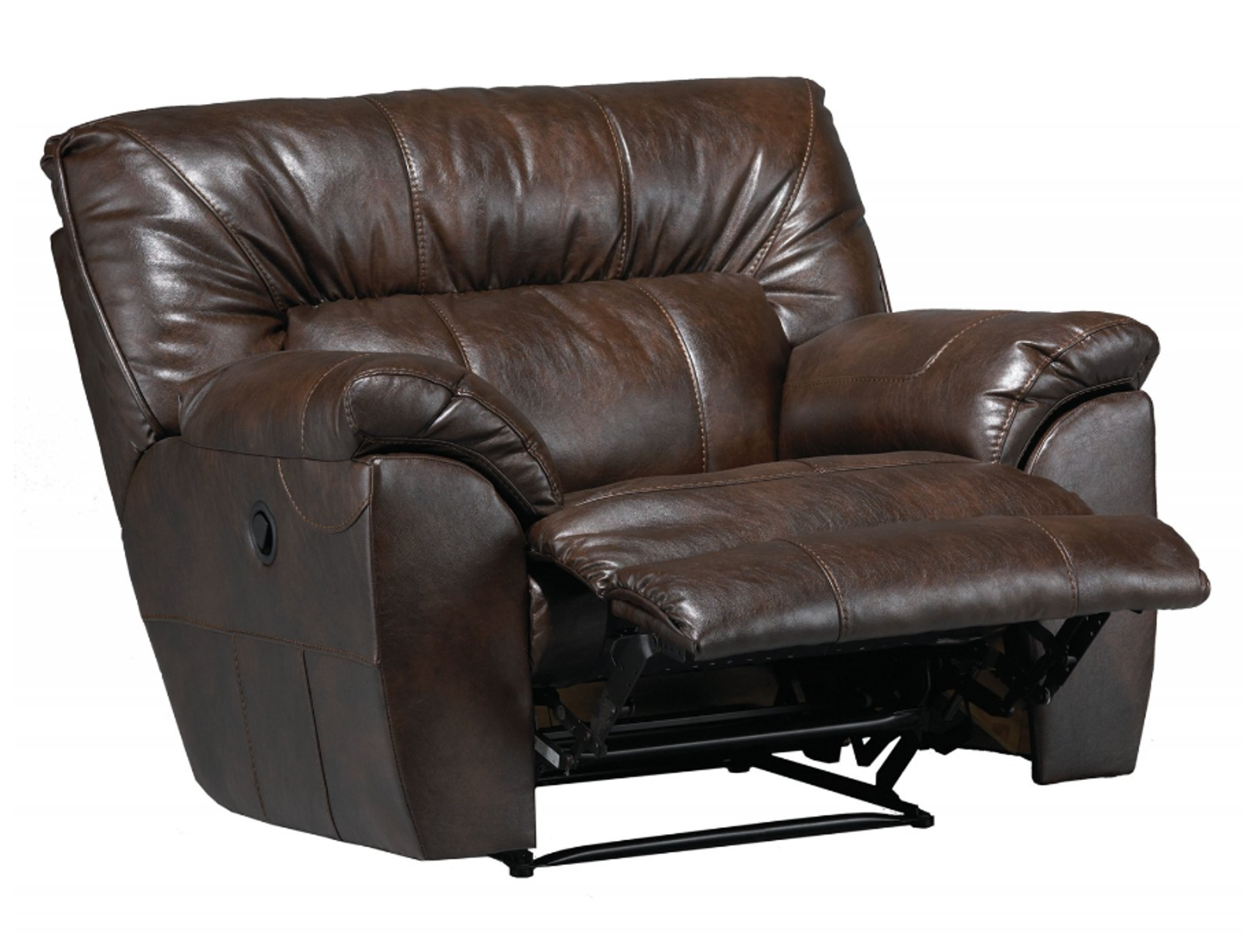 extra wide brown leather recliner