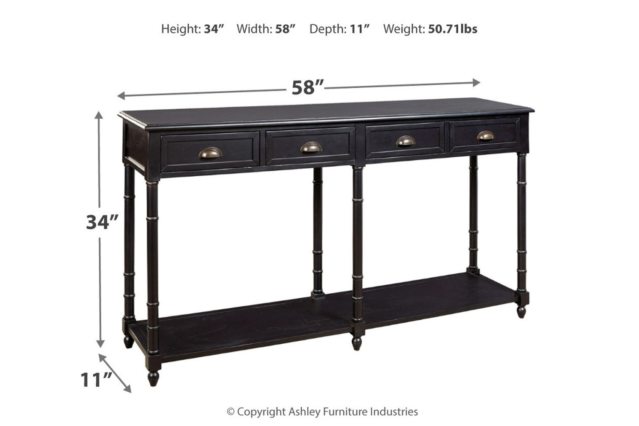 sofa table height