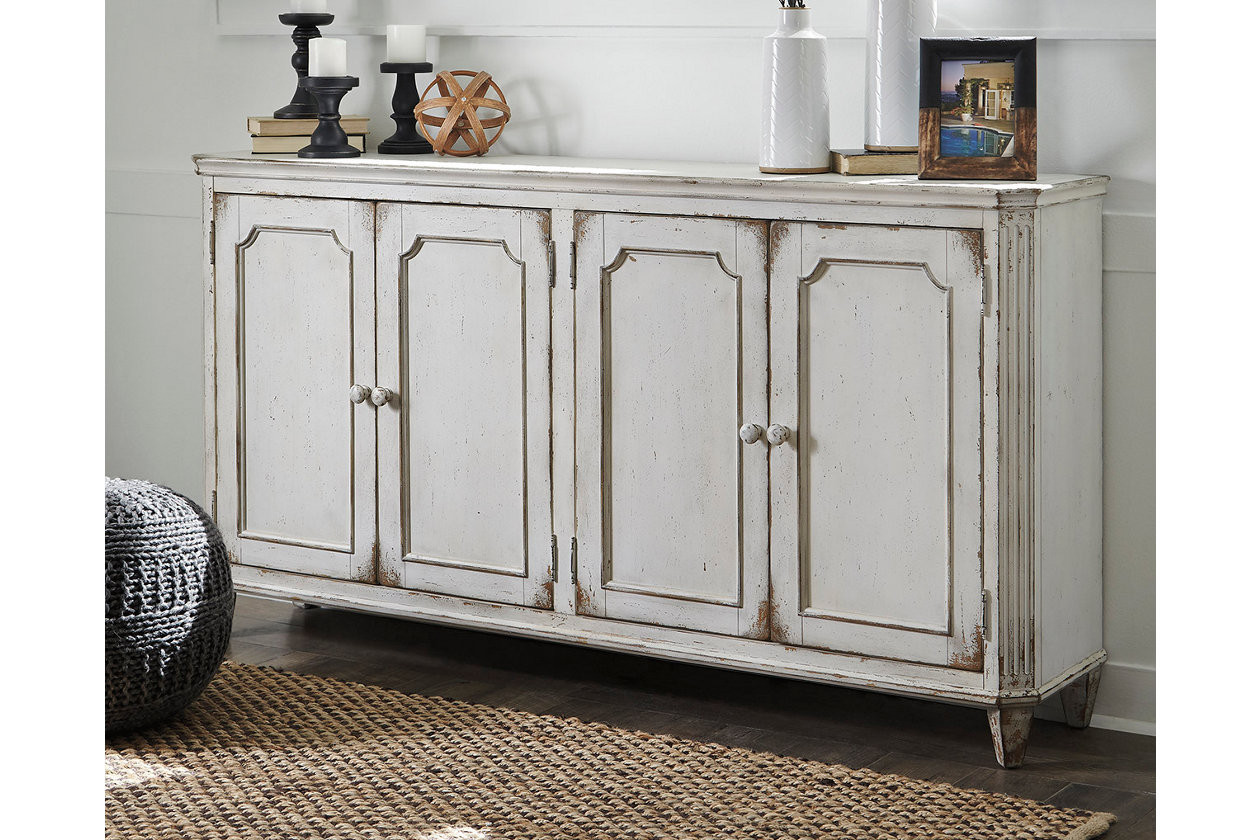 T505 560 Mirimyn Antique White Accent Cabinet Collection By Ashley Furniture