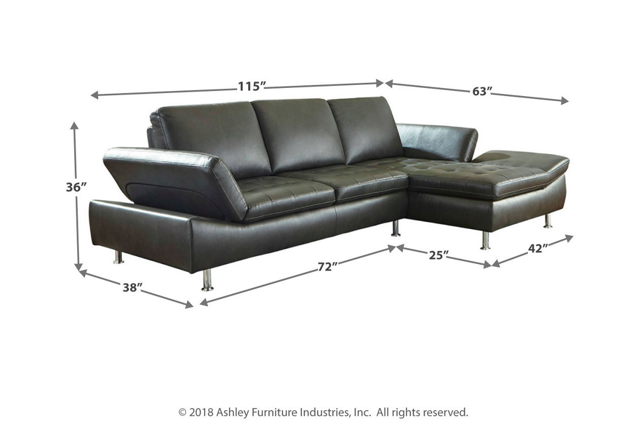 37206 17 55 2 Pcs Carrnew Gray Collection Sectional Set Collection