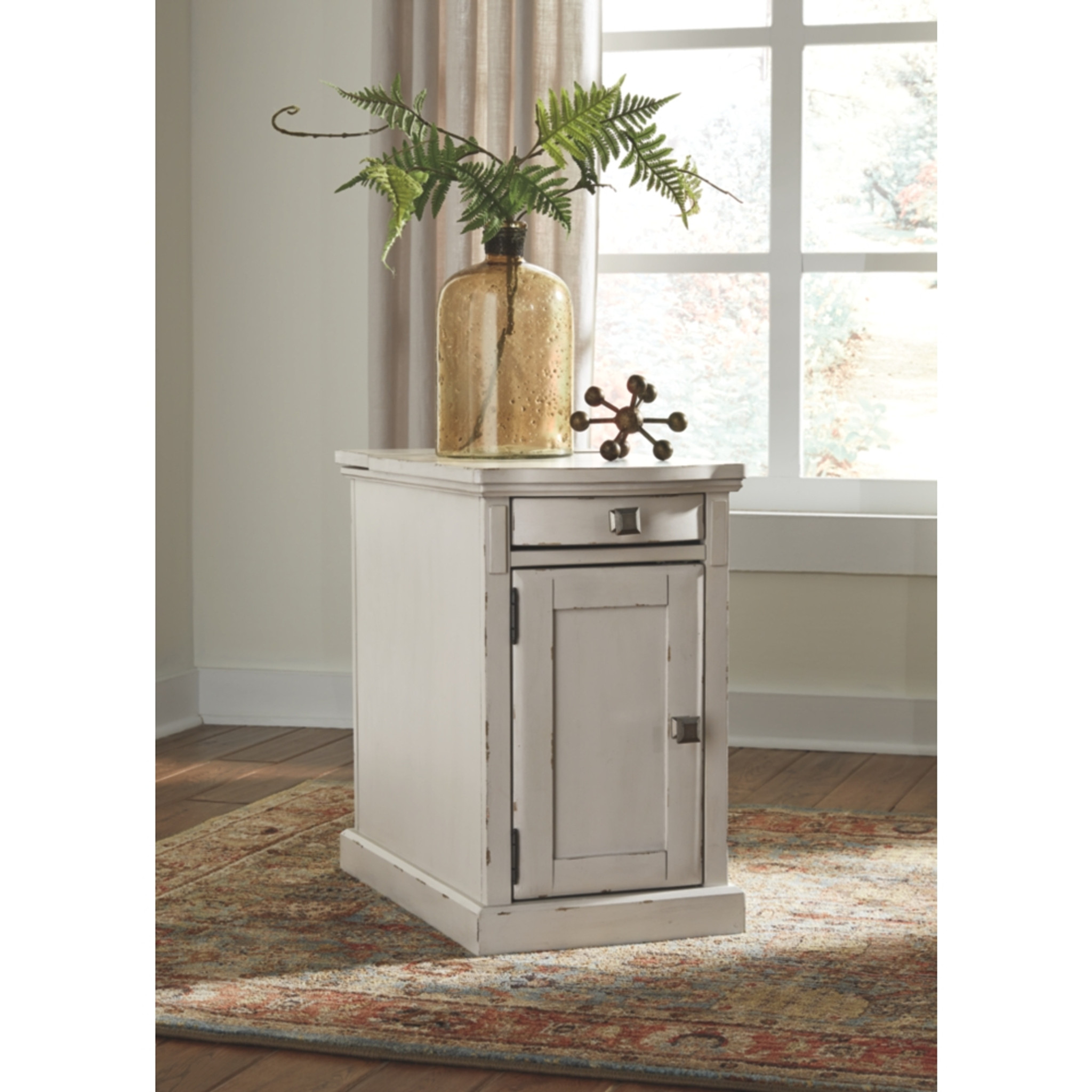 elaina chair side end table white