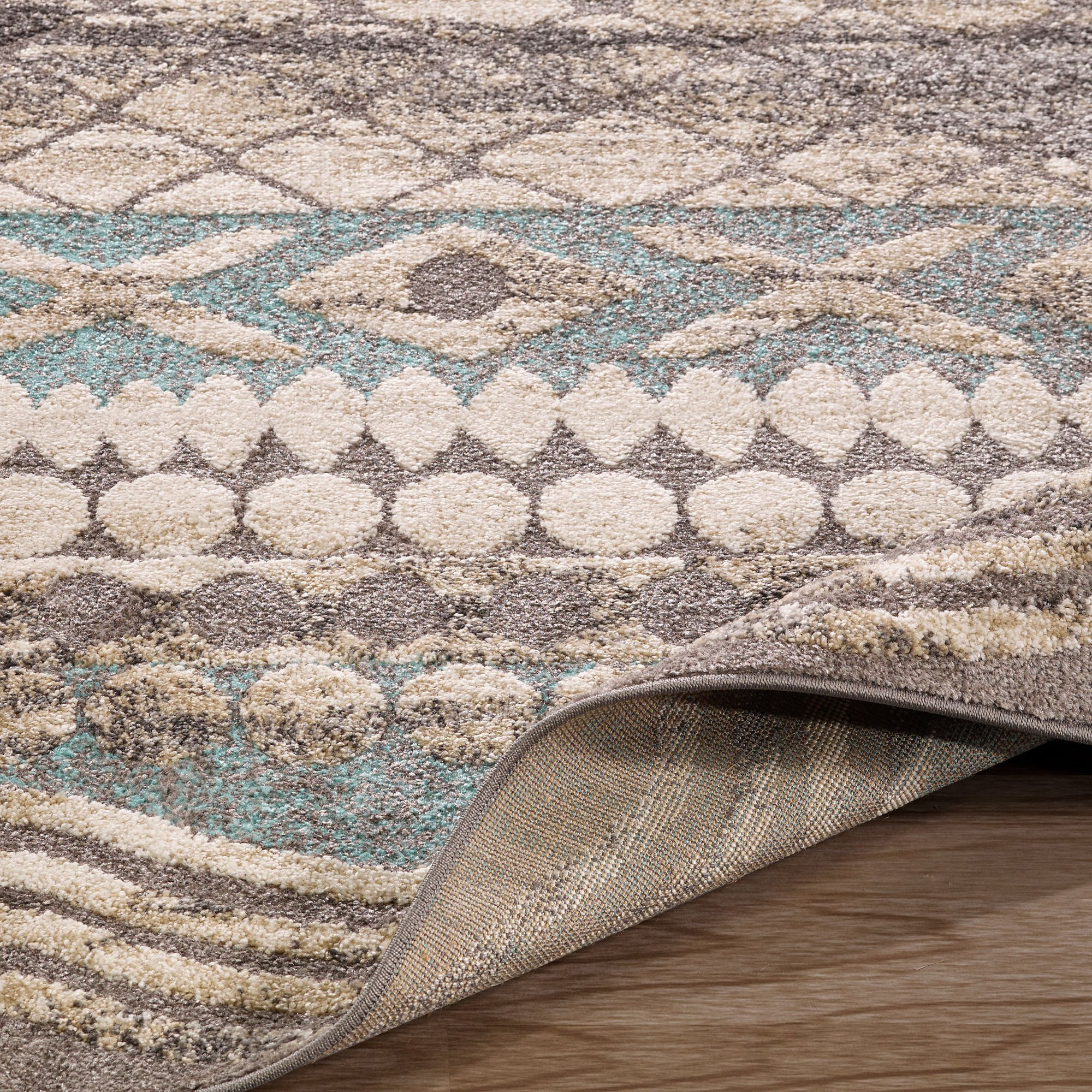 Urb4136 5x7 Urban Tribal Blue Gray Area Rug Km Rugs