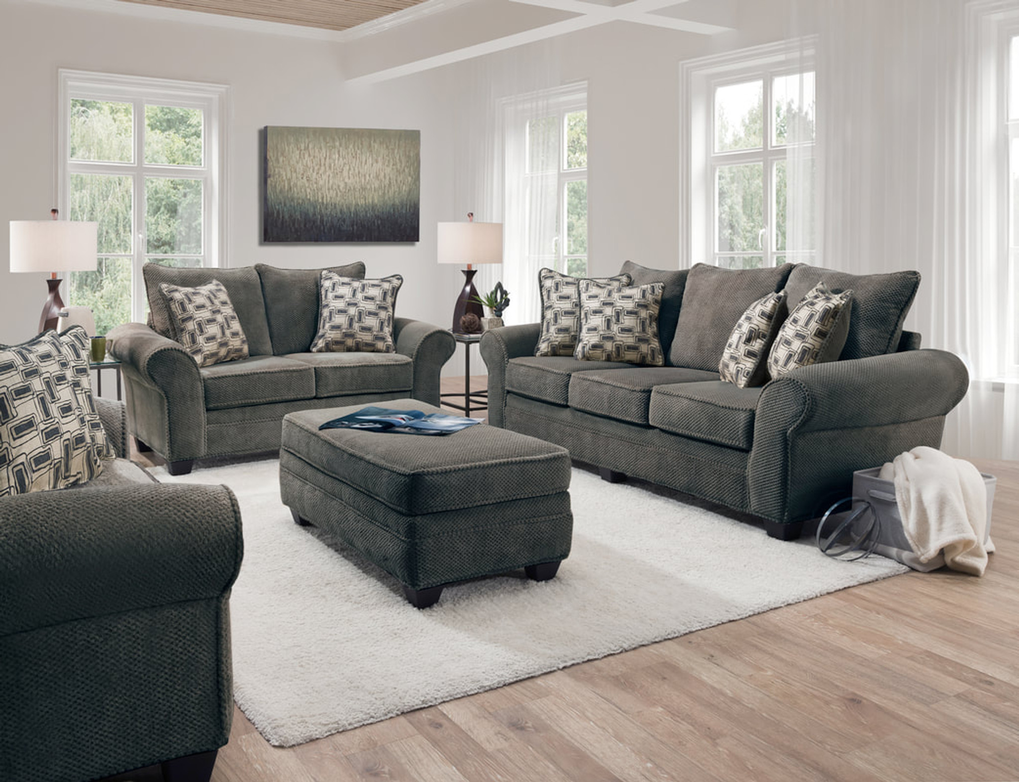 Light gray couch and loveseat set Clearance