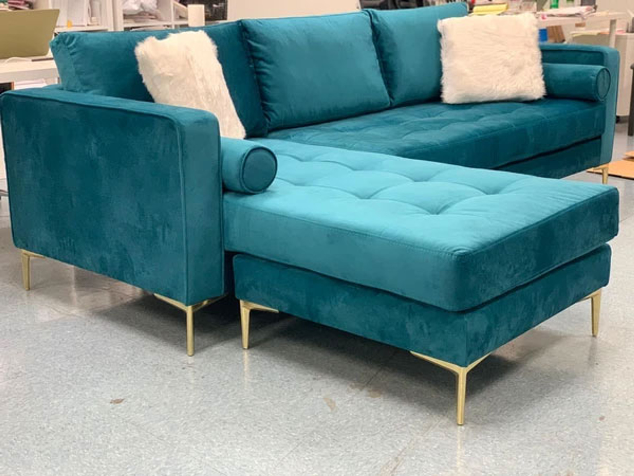 Teal velvet sleeper sofa Clearance