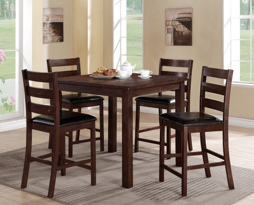 QUINN COUNTER HEIGHT DINING TABLE TOP 5 PCS SET 